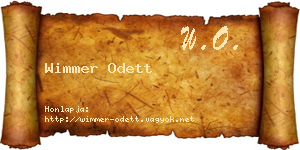 Wimmer Odett névjegykártya